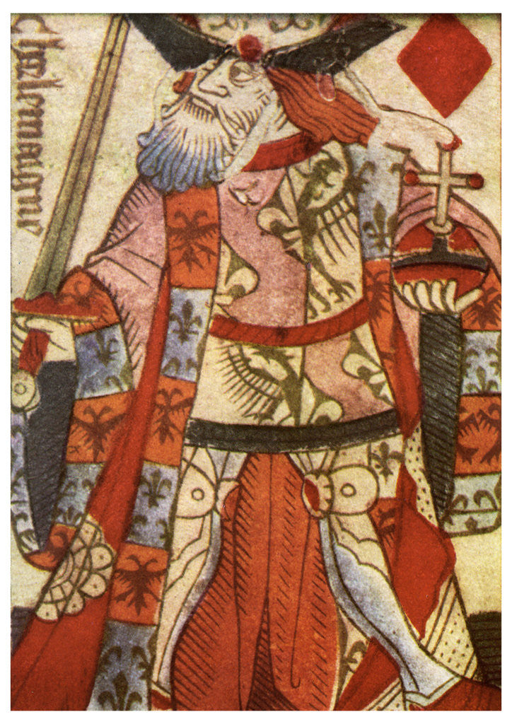Detail of King of Diamonds from a French pack of playing cards by Anonymous