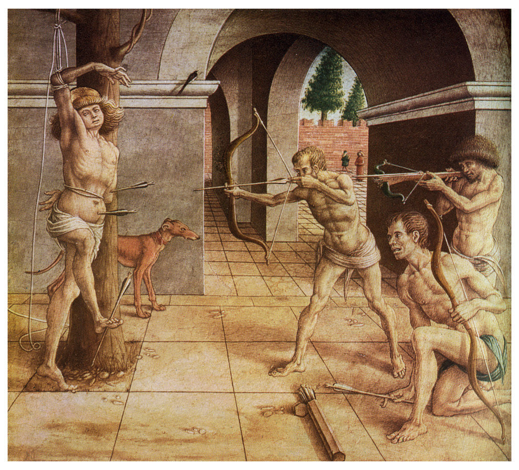 Detail of The Martyrdom of St Sebastian by Anonymous