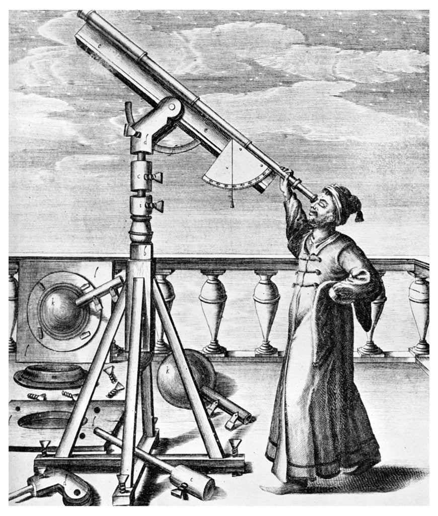 Detail of Telescope from Selenographia by Anonymous