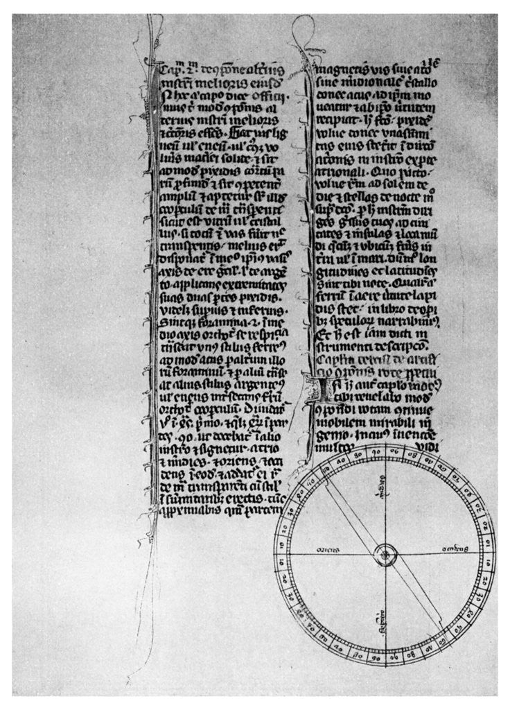Detail of The first pivoted needle compass by Anonymous