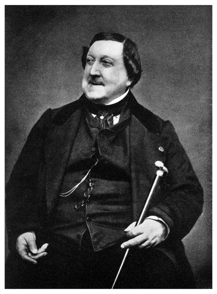 Detail of Giaochino Rossini, Italian composer by Anonymous