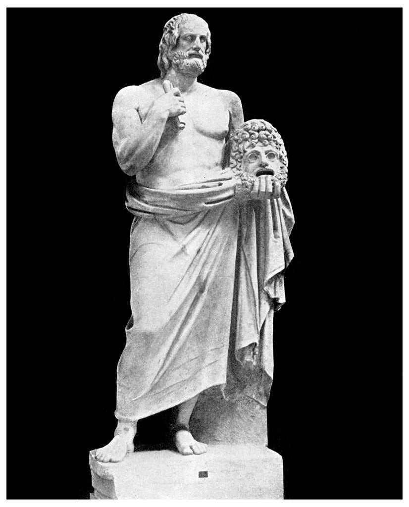 Detail of Dramatic unities: Euripides, Greek playwright, 5th century BC by Anonymous