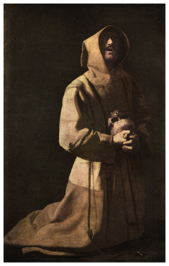 Detail of Sanctity: 'St Francis in Meditation' by Anonymous