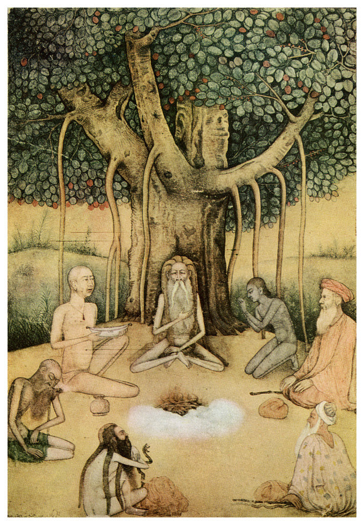 Detail of Asceticism: a group of Mughal ascetics by Anonymous