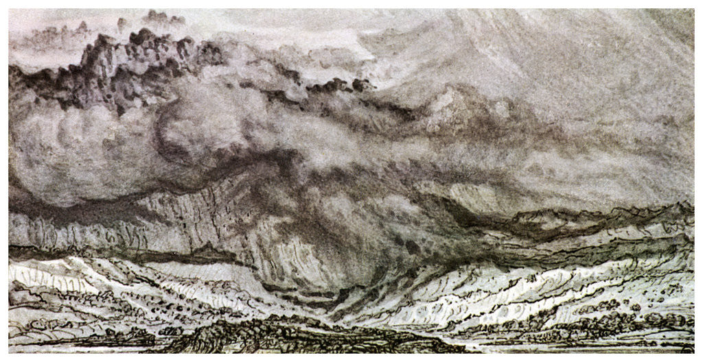 Detail of Snowdon, an Approaching Storm by Anonymous