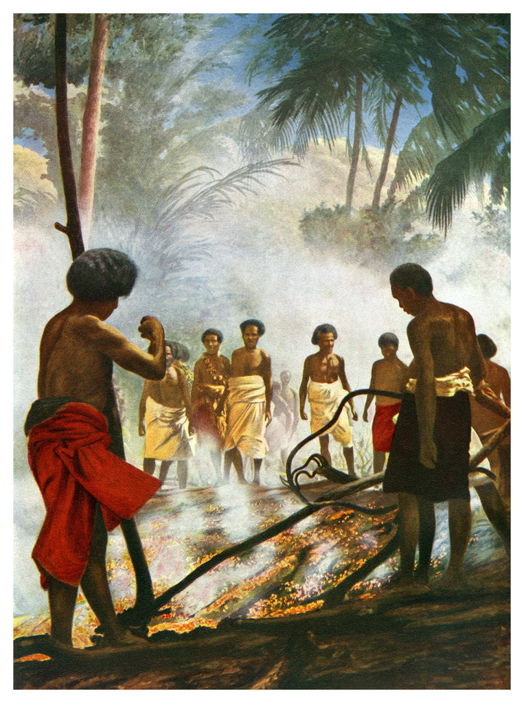 Detail of Fire walking in Fiji by Anonymous