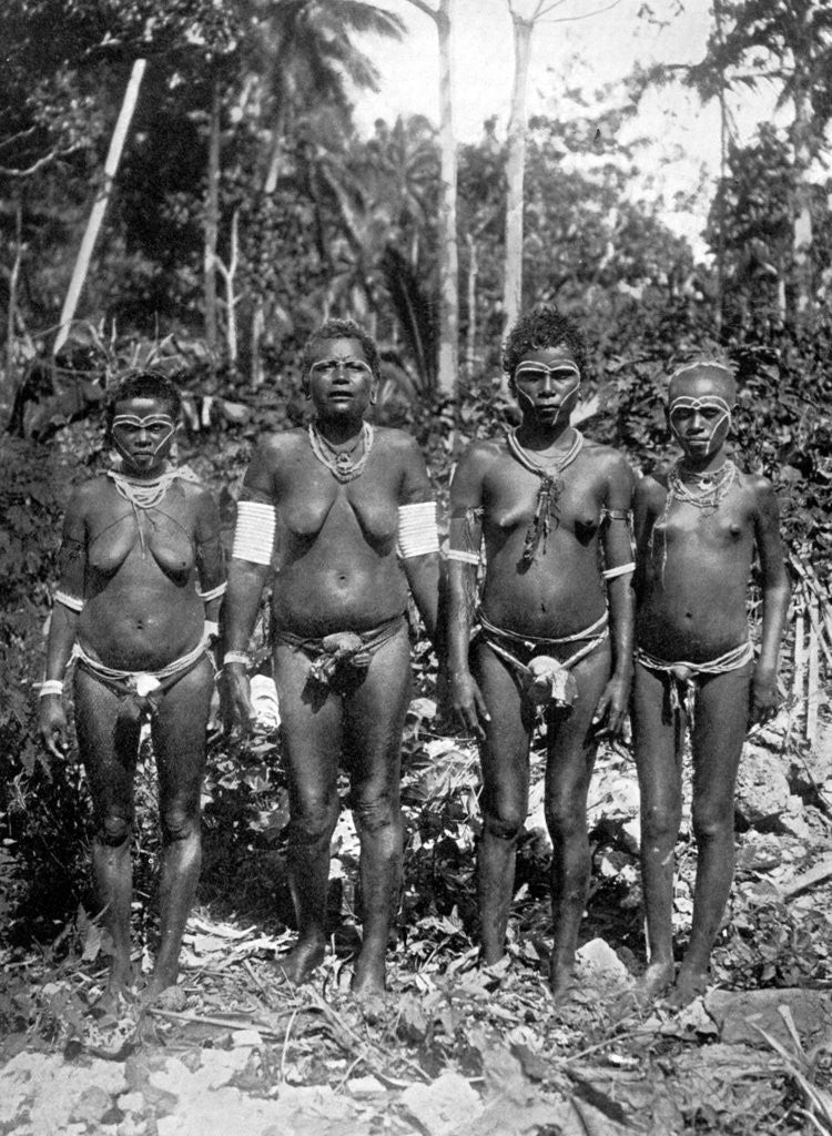 Detail of Women in festival attire, Melanesia by George Brown