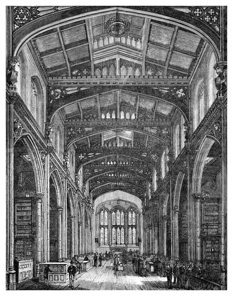 Detail of Interior of the Library, Guildhall, City of London by Anonymous