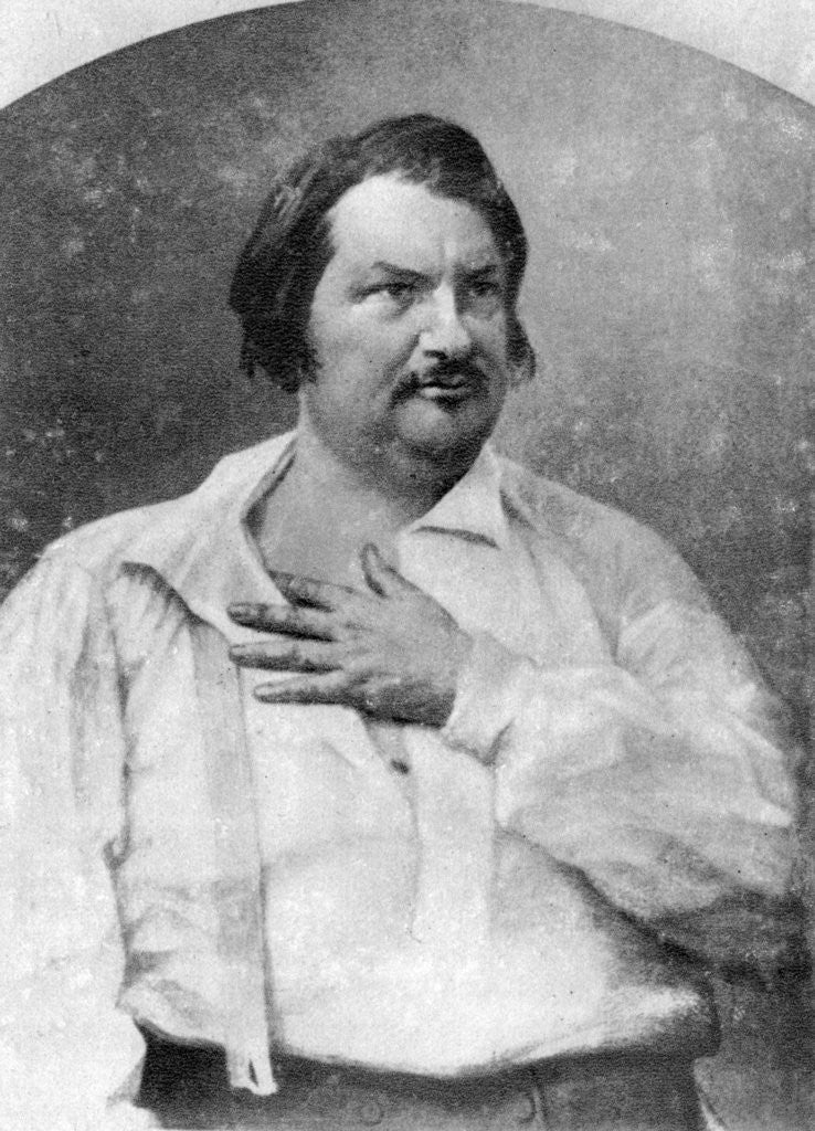 Detail of Honore de Balzac, French novelist by Anonymous