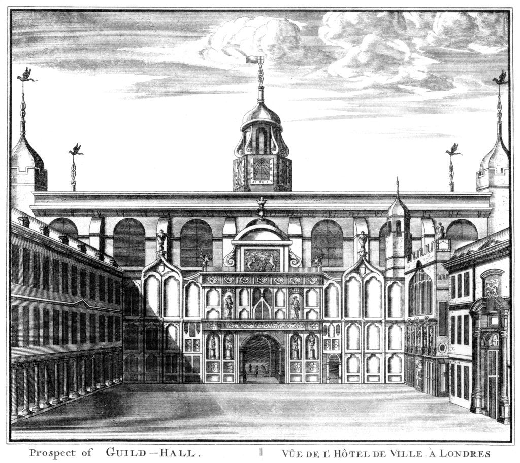 Detail of Prospect of Guildhall by Anonymous
