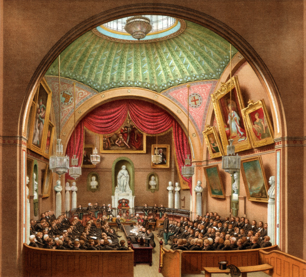 Detail of Council Chamber, Guildhall, City of London by William Griggs