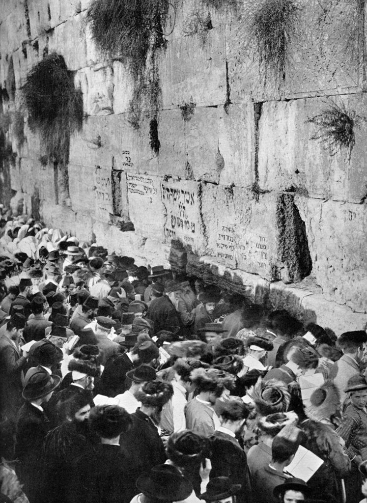 Detail of The Wailing Wall, Jerusalem by The American Colony