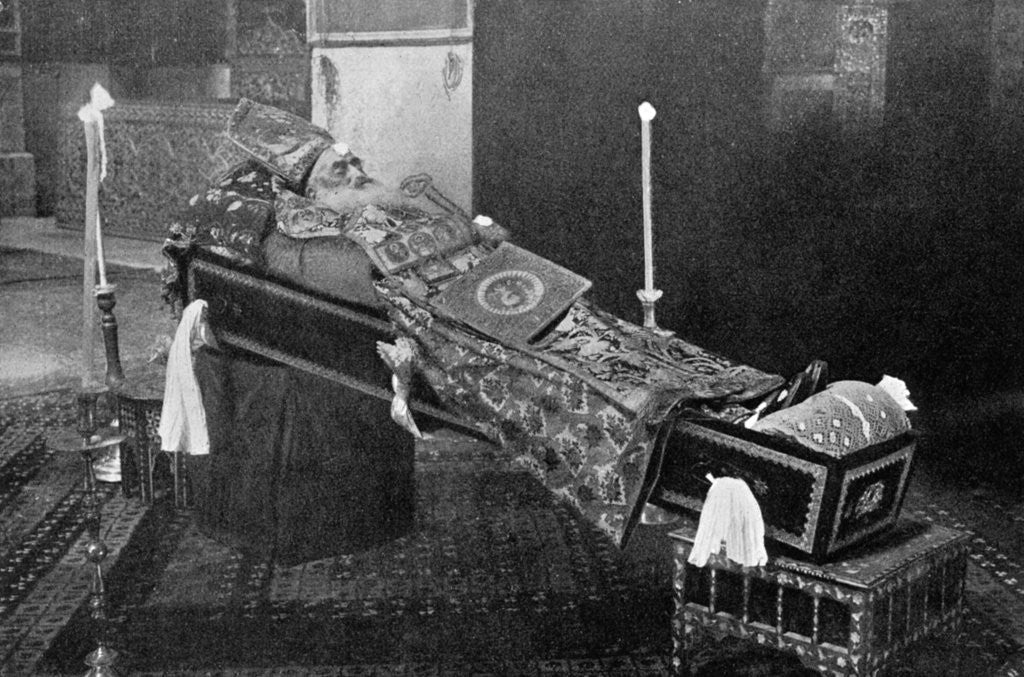 Detail of Lying in State, the Late Armenian Patriarch by The American Colony