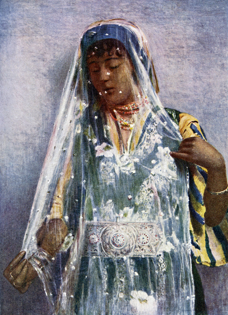 Detail of An Arab bride by E Frechon