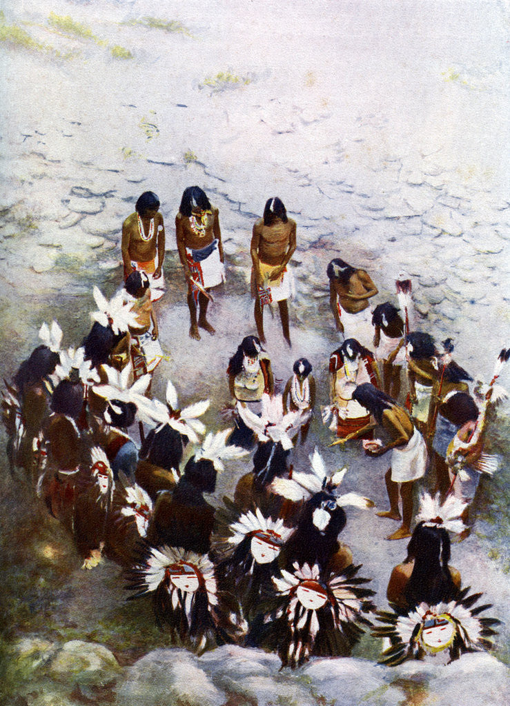 Detail of The Hopi flute ceremony by Anonymous