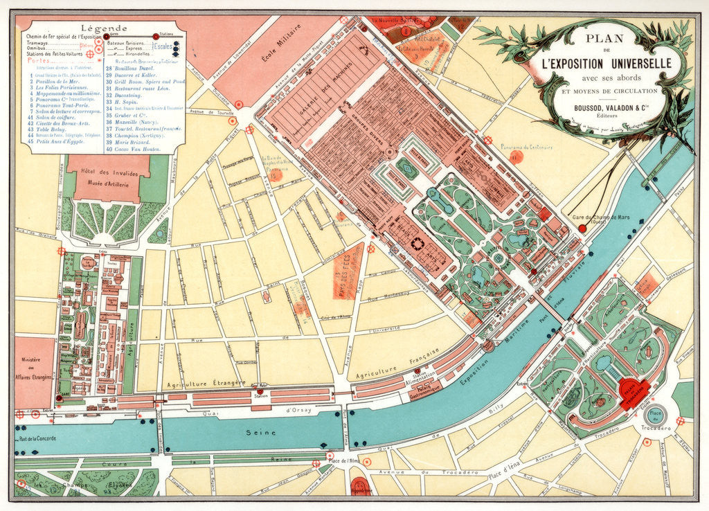Detail of Plan of the Universal Exposition, Paris by Anonymous