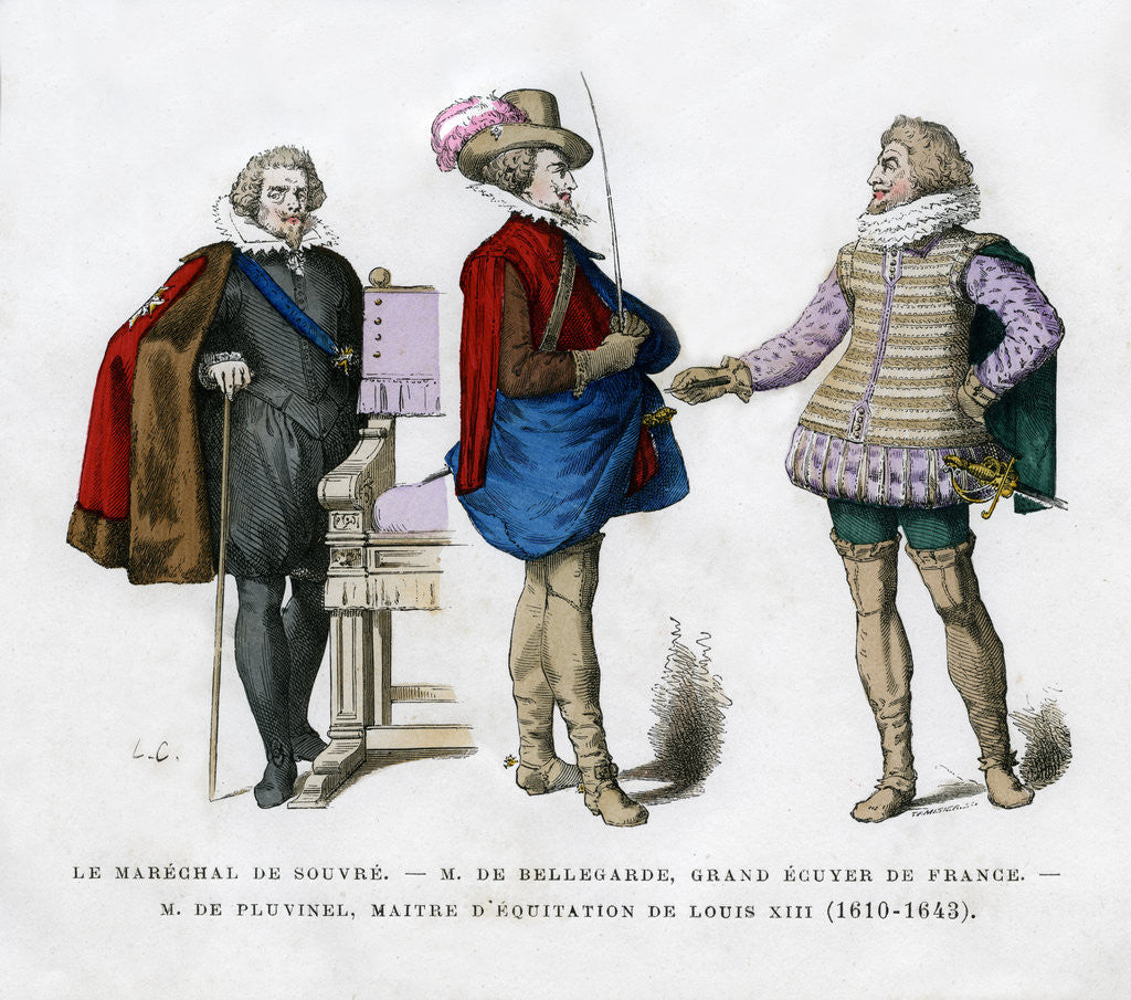 Detail of The Marshal of Souvre, M de Bellegarde and M de Pluvinel by Anonymous