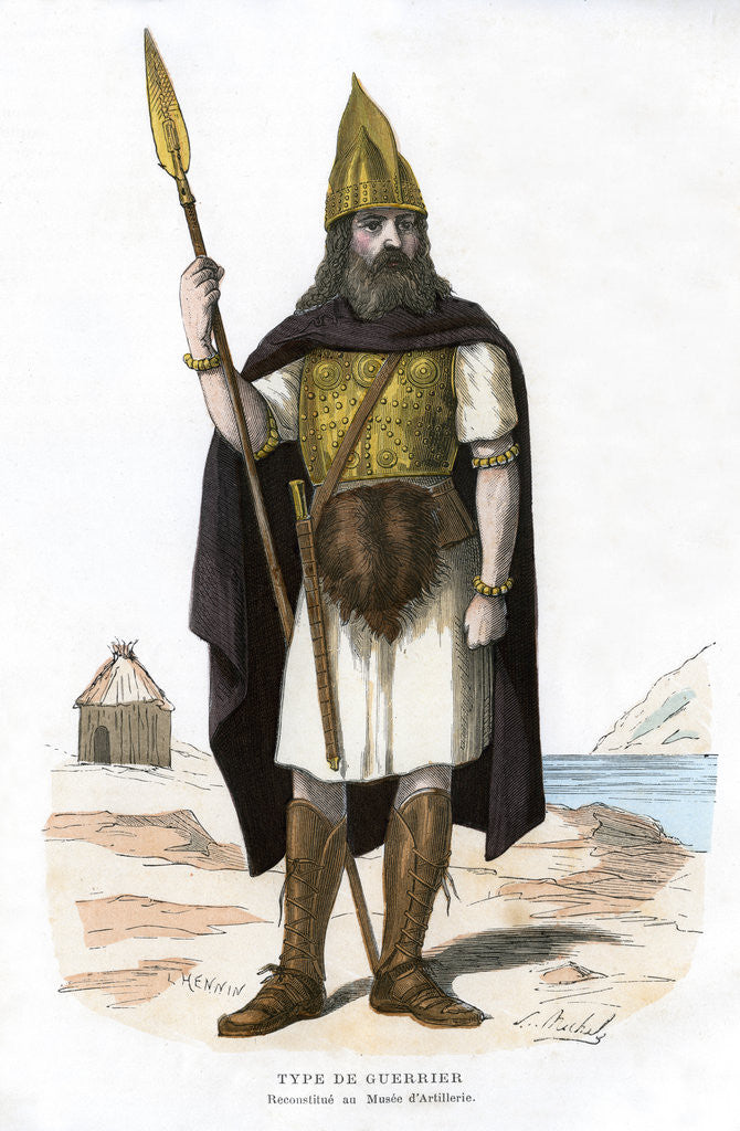 Detail of Warrior, possibly Gallic or Frankish by Michelz
