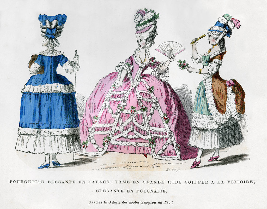 Detail of French women's fashions by Anonymous