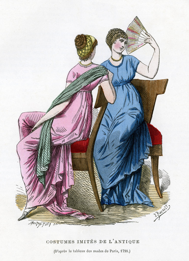 Detail of Fashions that imitate the costume of antiquity by Smeeton and Tilly