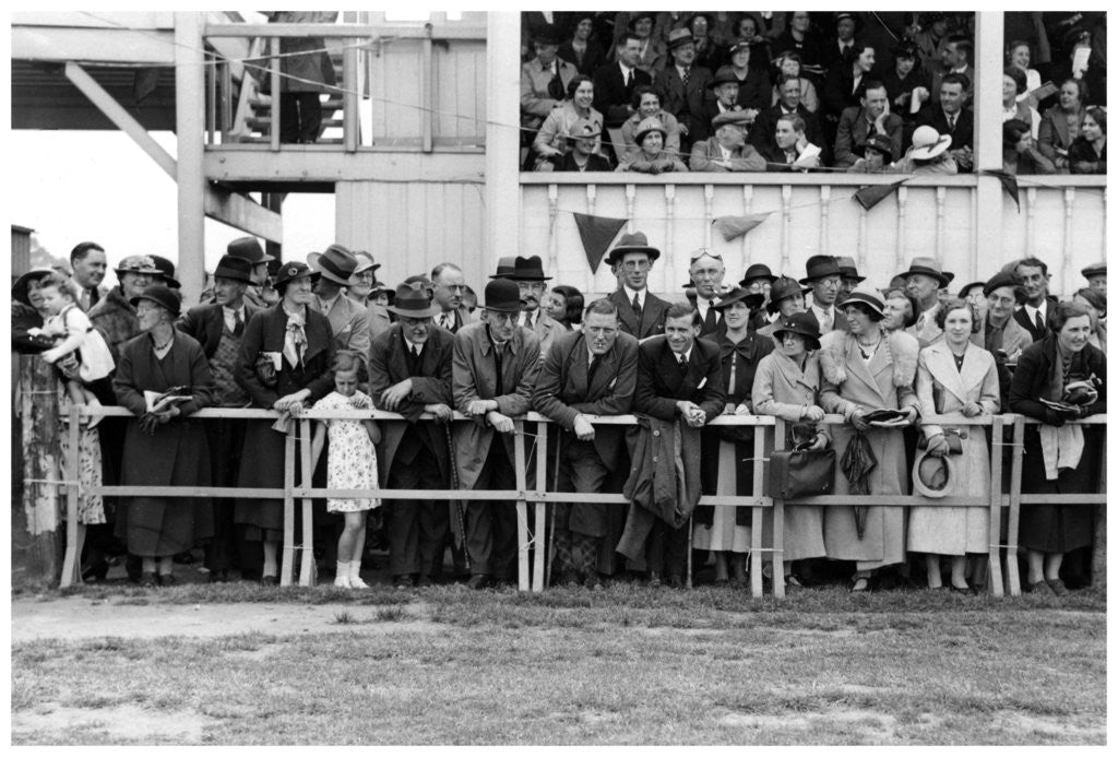 Detail of Crowd at the races by Anonymous