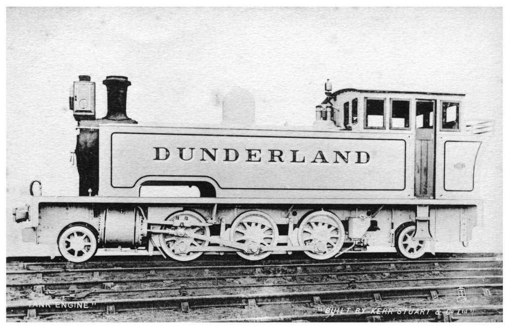 Detail of Tank engine, steam locomotive built by Kerr, Stuart and Co by Raphael Tuck