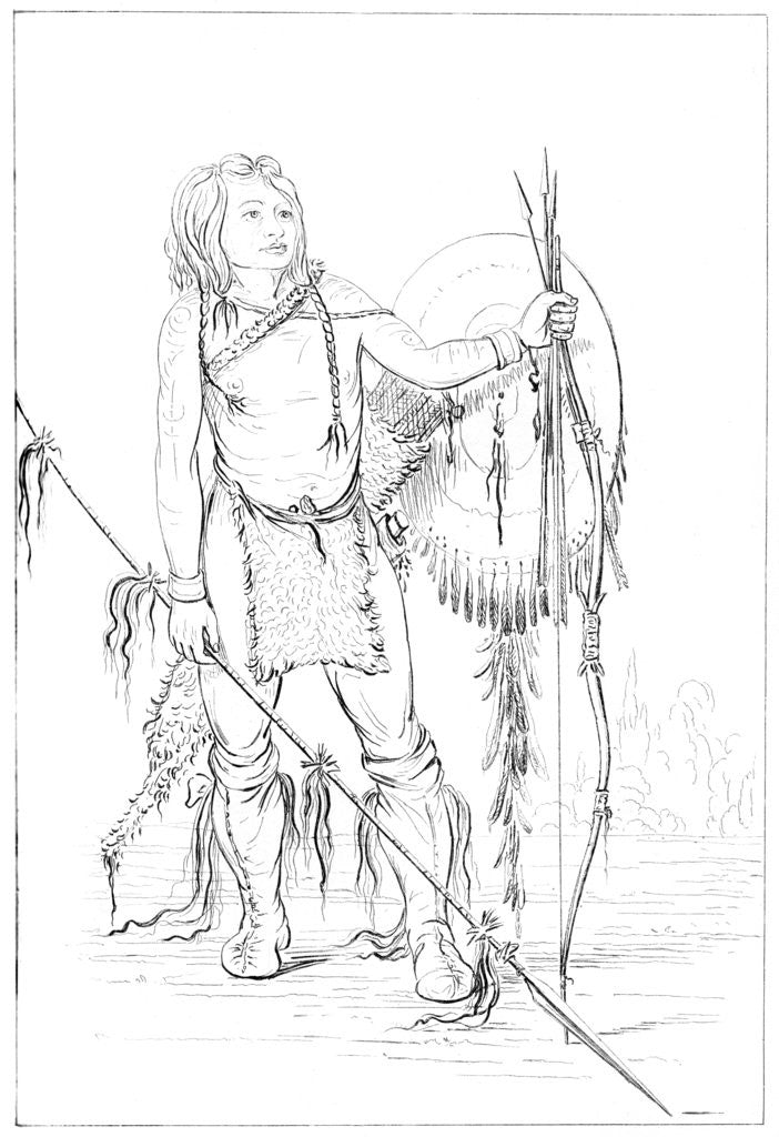 Detail of Comanche chief, the great Comanche village by Myers and Co