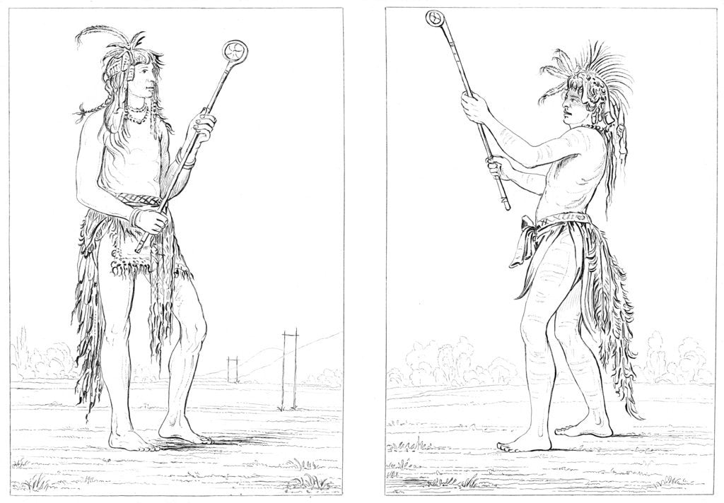 Detail of Sioux ball players by Myers and Co