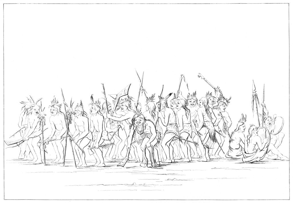 Detail of Dog dance of the Sioux by Myers and Co