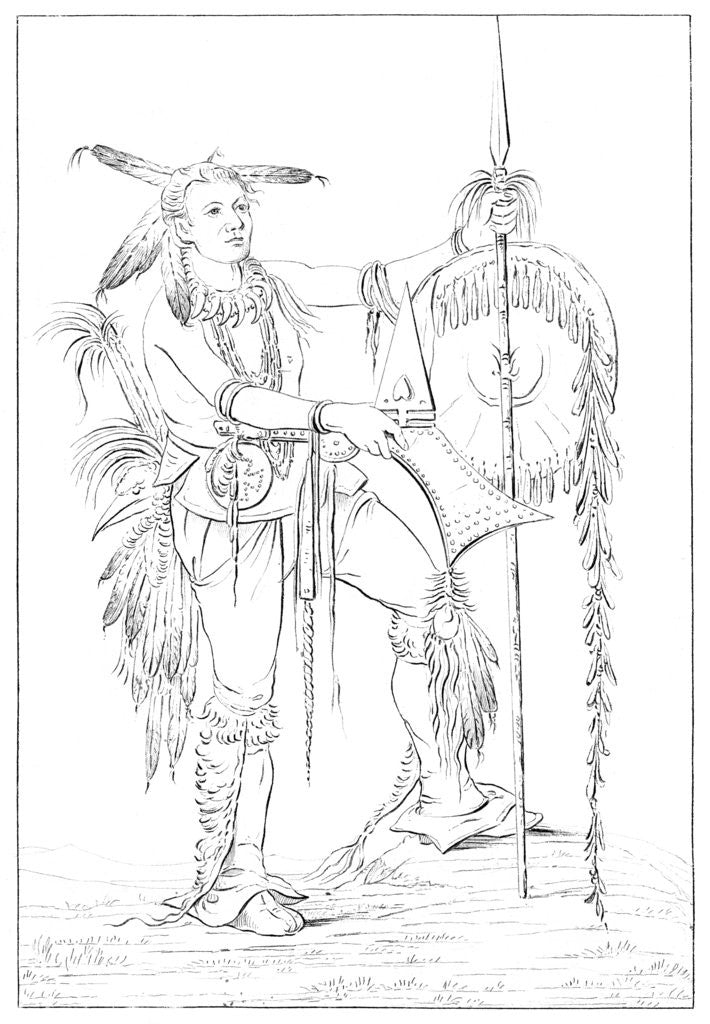 Detail of Sac or Fox brave, Rock Island, Upper Mississippi by Myers and Co