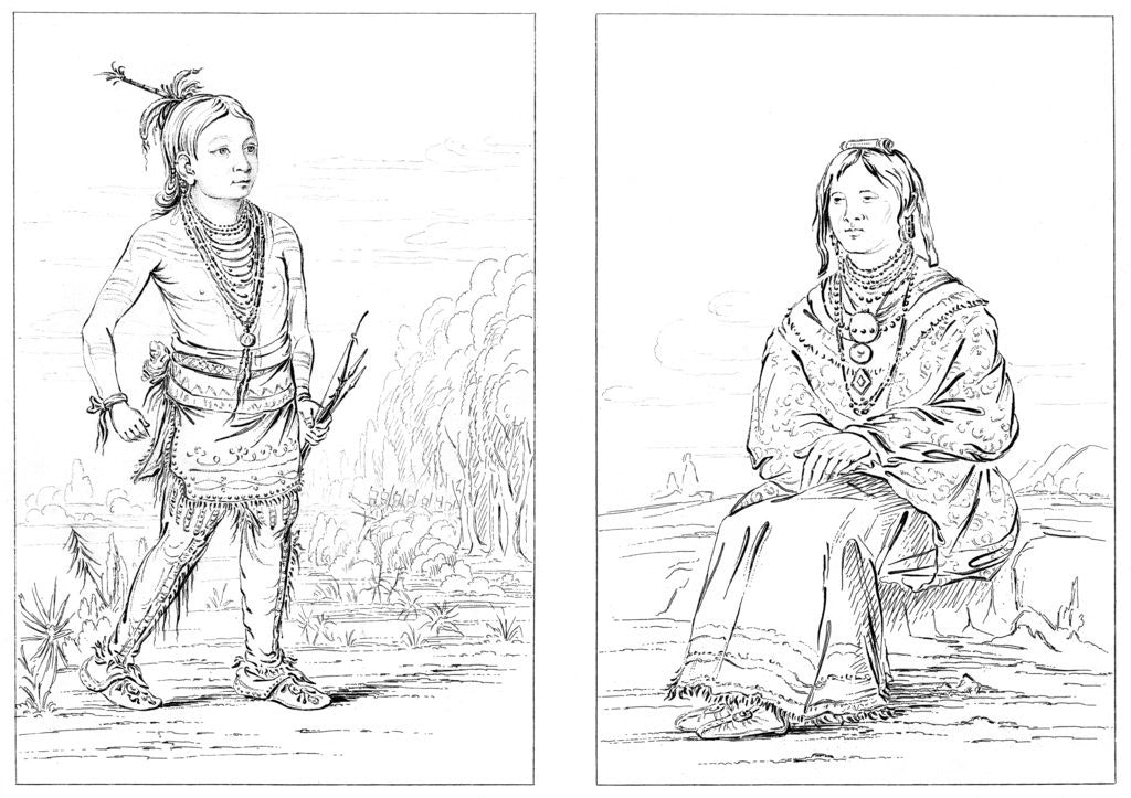 Detail of Native Americans, North Western Frontier by Myers and Co
