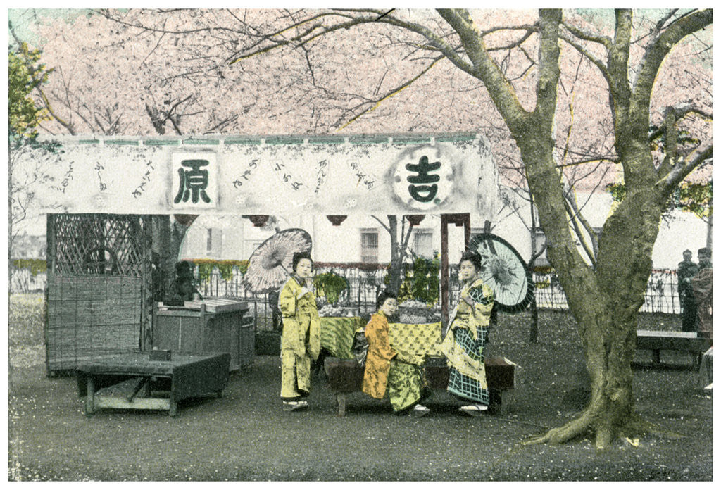 Detail of Lunch stand in a public park, Japan by Anonymous