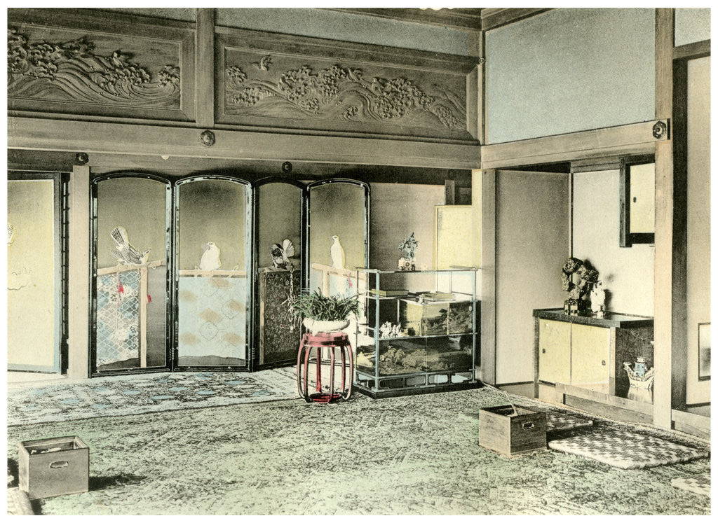 Detail of Reception room in a Japanese nobleman's house by Anonymous