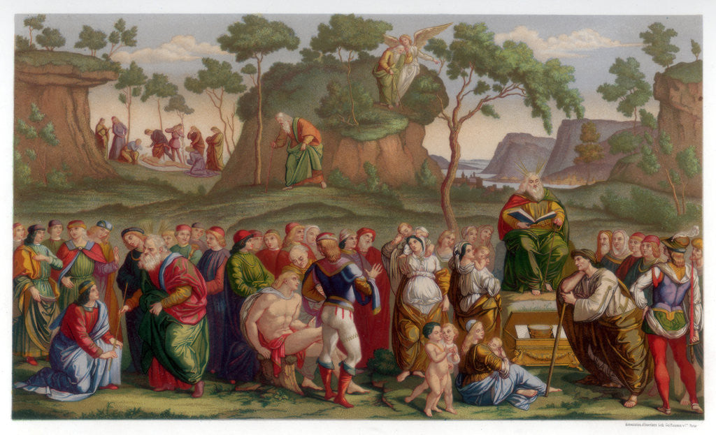 Detail of Moses's Testament and Death by Franz Kellerhoven