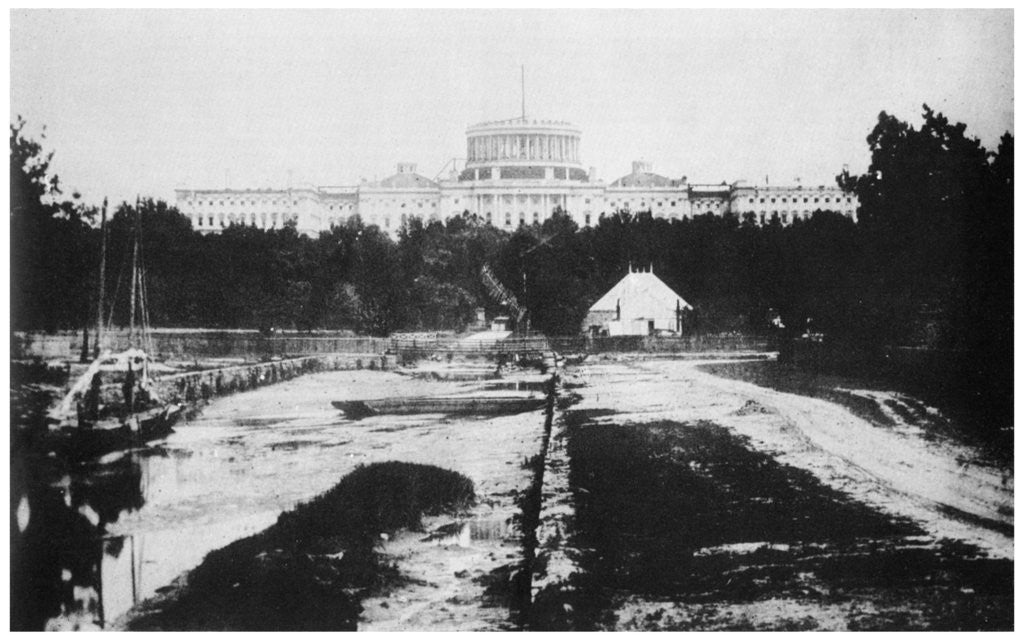 Detail of The Capitol without its dome, Washington DC, USA by Anonymous
