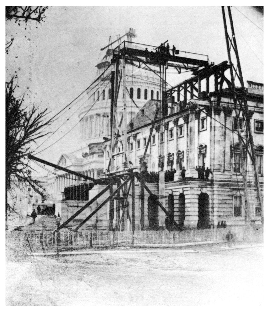 Detail of One of the wings of the Capitol near completion, Washington DC, USA by Anonymous