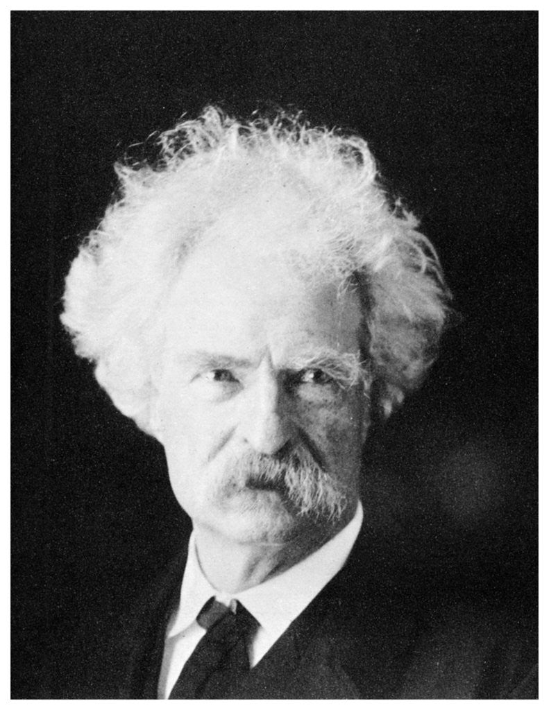 Detail of Mark Twain, American novelist, in his later years by Anonymous