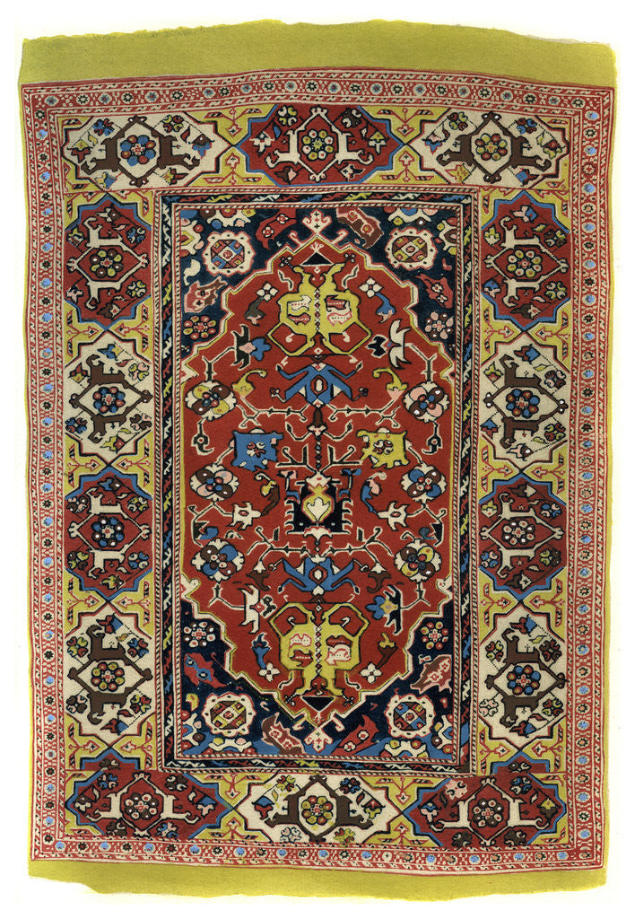 Detail of Knotted wool carpet by Anonymous