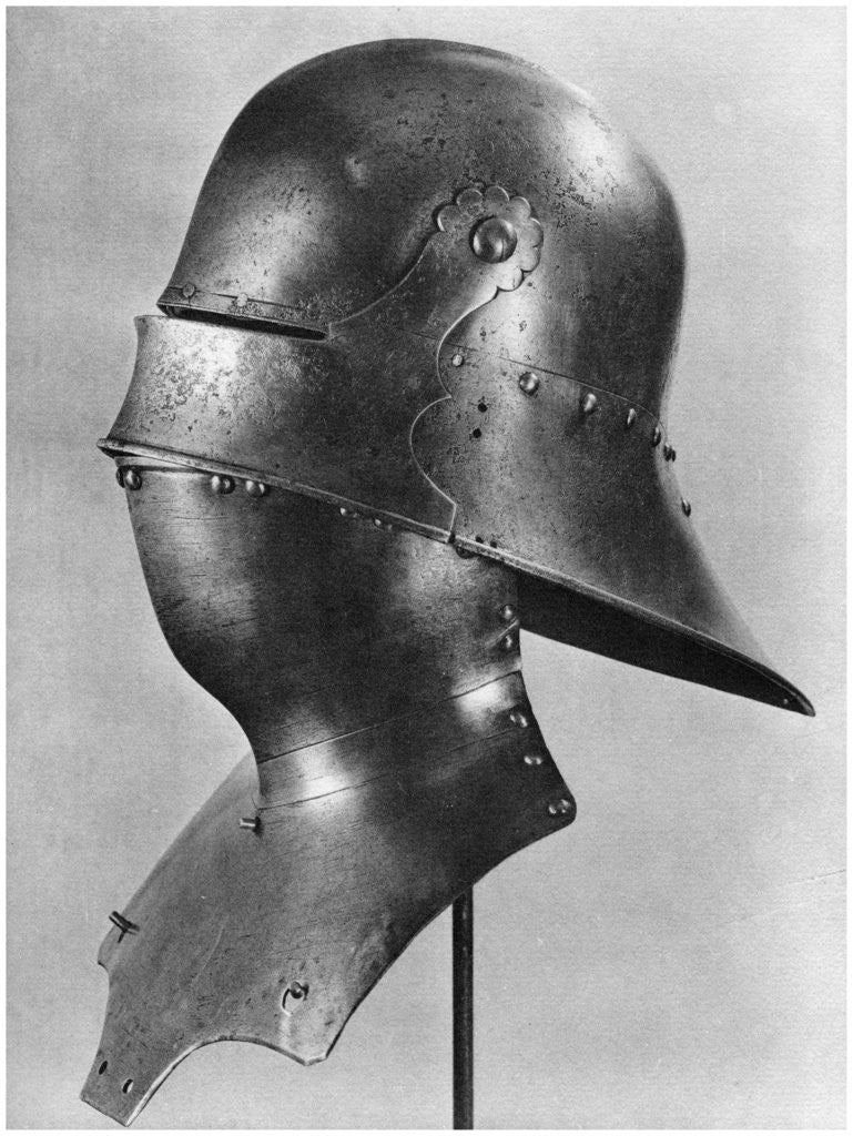 Detail of Visored sallet and bevor by Anonymous