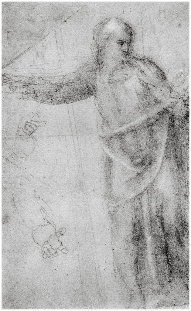 Detail of Study for a figure of Christ by Anonymous
