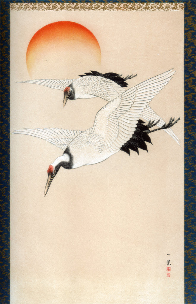 Detail of Cranes by Wilhelm Greve