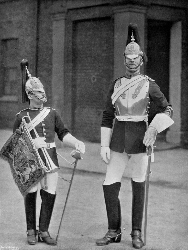 Detail of A trooper and trumpeter of the Royal Horse Guards by Gregory & Co