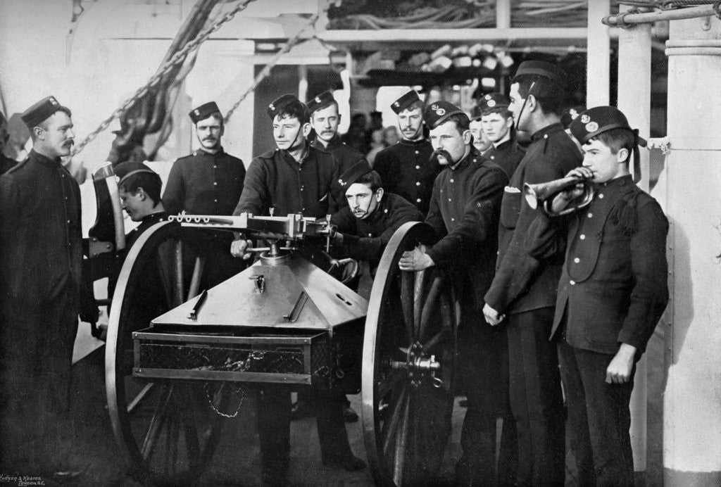 Detail of Repel boarders exercise, Sheerness Gunnery School, Kent by Gregory & Co