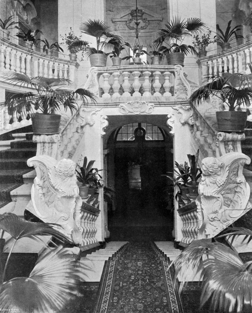 Detail of The staircase of Admiralty House, Malta by Ellis