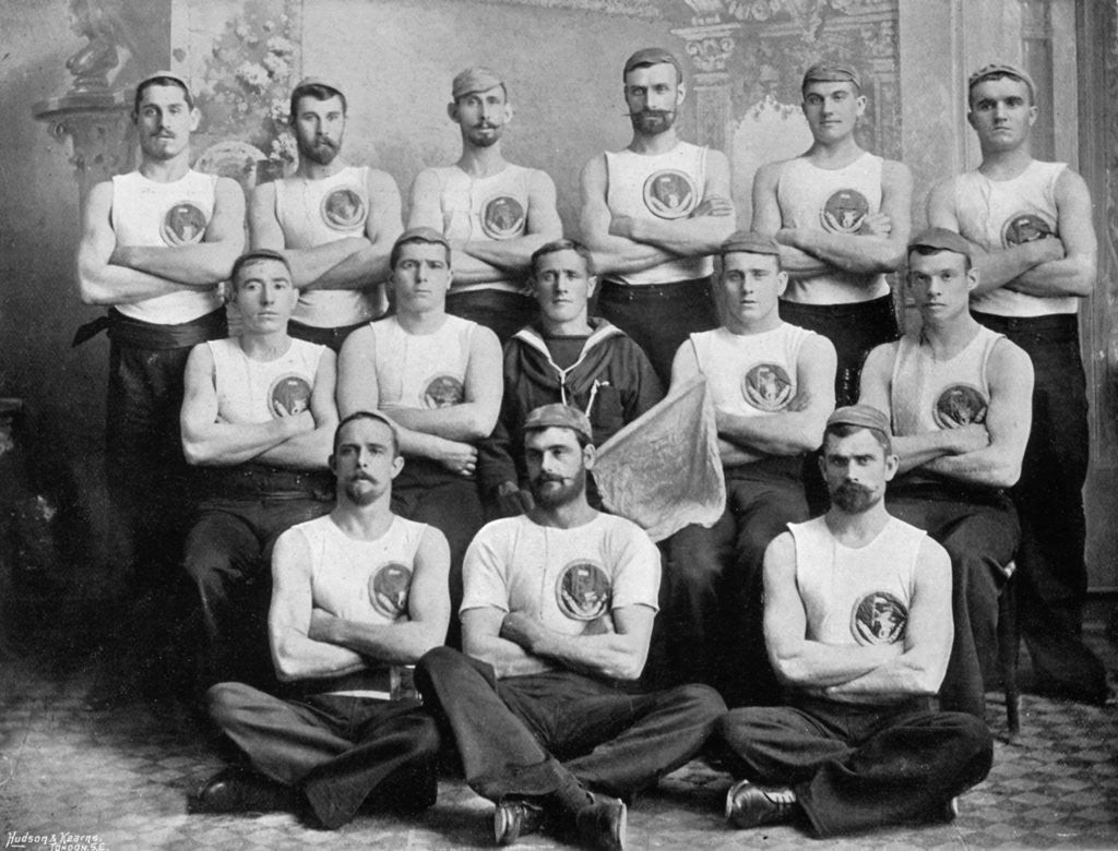 Detail of The champion stokers' cutter crew of HMS Hawke by R Ellis