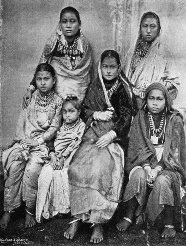 Detail of Soldiers' wives and children of the 44th Gurkhas by Bourne & Shepherd