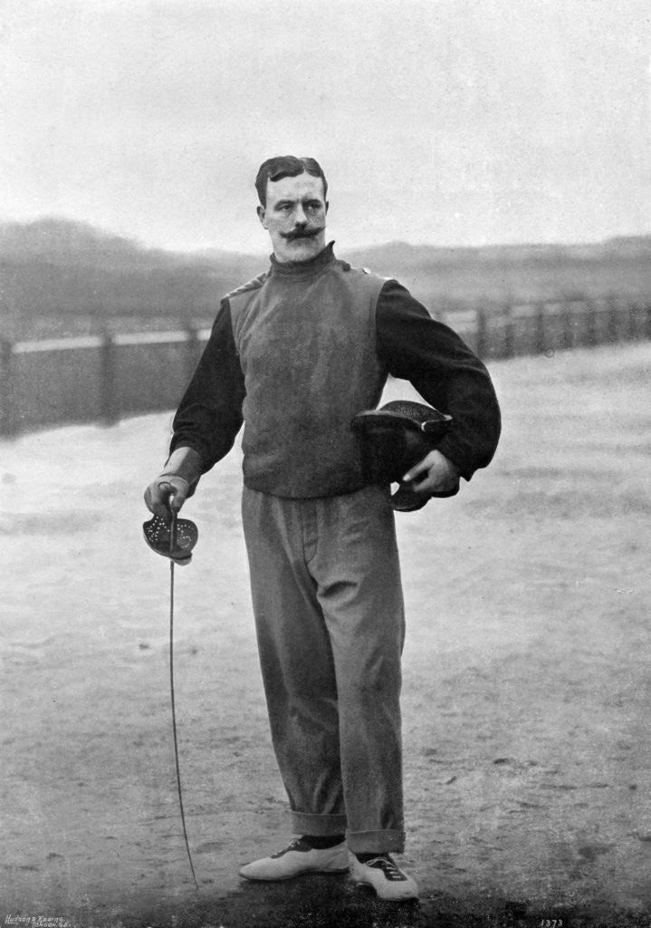 Detail of Captain Walter Edgeworth-Johnstone of the Royal Irish Regiment, Aldershot, Hampshire by Gregory & Co