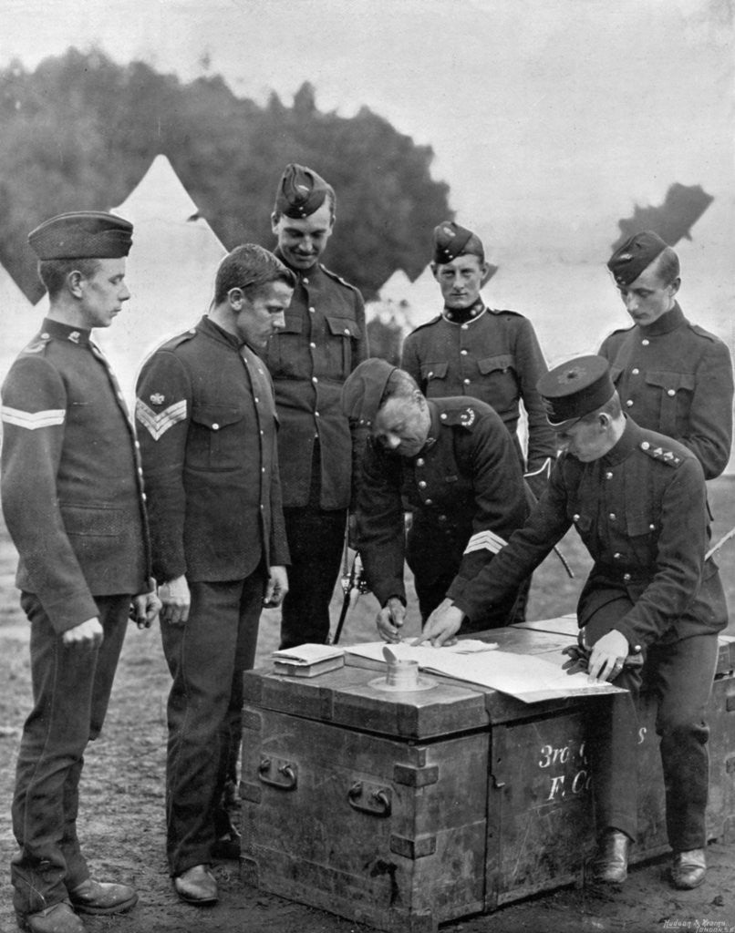 Detail of Settling accounts among the militiamen by Gregory & Co