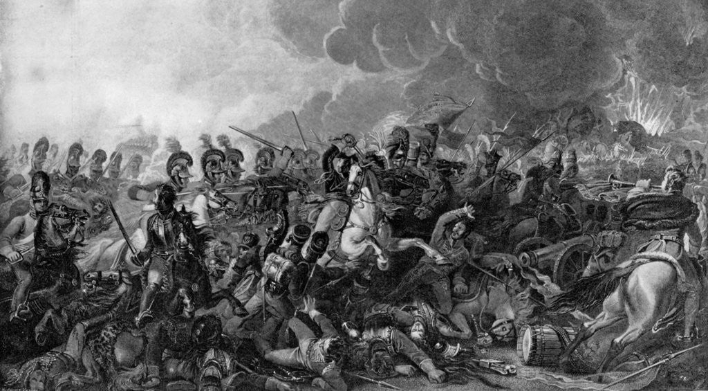 Detail of The decisive charge of the Life Guards at the Battle of Waterloo by WM Bromley