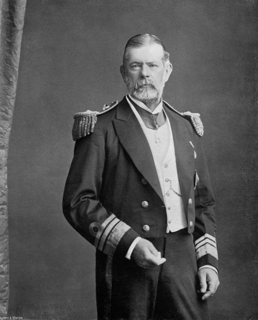 Detail of Vice-Admiral Sir John Ommanney Hopkins, British naval officer by Marsh Brothers